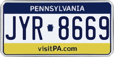 PA license plate JYR8669