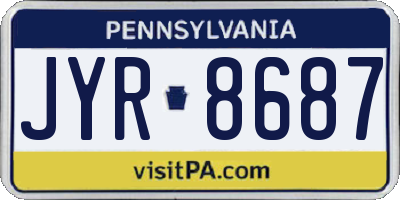 PA license plate JYR8687