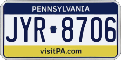 PA license plate JYR8706