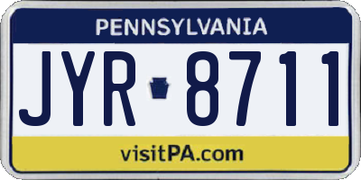 PA license plate JYR8711