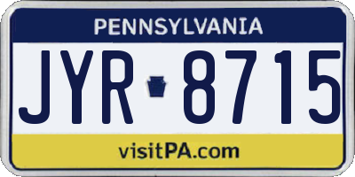 PA license plate JYR8715