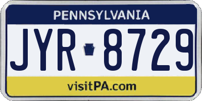 PA license plate JYR8729