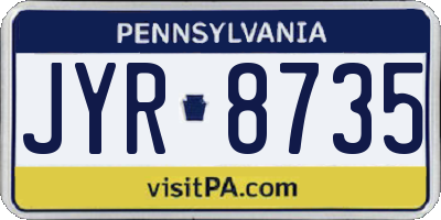 PA license plate JYR8735