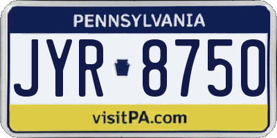 PA license plate JYR8750