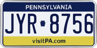PA license plate JYR8756