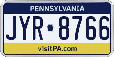 PA license plate JYR8766