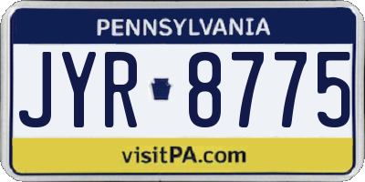 PA license plate JYR8775