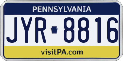 PA license plate JYR8816