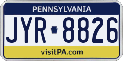 PA license plate JYR8826