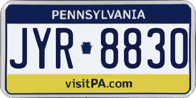 PA license plate JYR8830