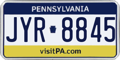 PA license plate JYR8845