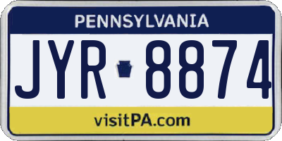 PA license plate JYR8874