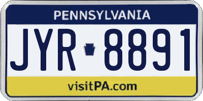 PA license plate JYR8891