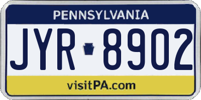 PA license plate JYR8902