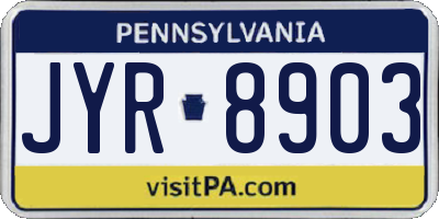 PA license plate JYR8903