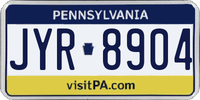PA license plate JYR8904