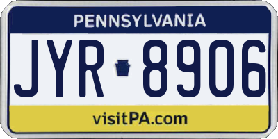 PA license plate JYR8906