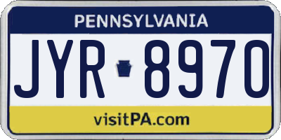 PA license plate JYR8970