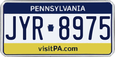 PA license plate JYR8975
