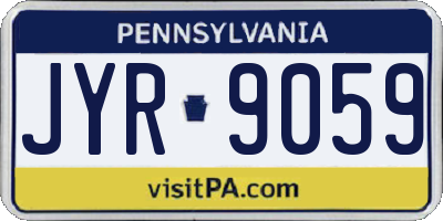 PA license plate JYR9059