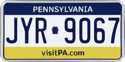 PA license plate JYR9067