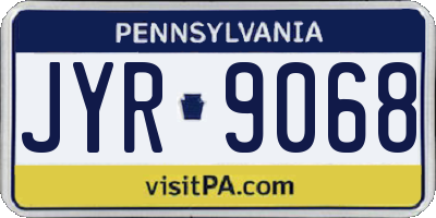 PA license plate JYR9068