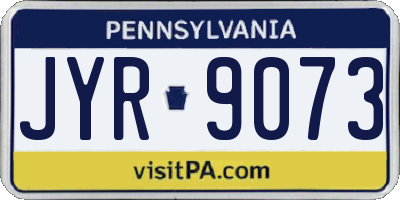 PA license plate JYR9073
