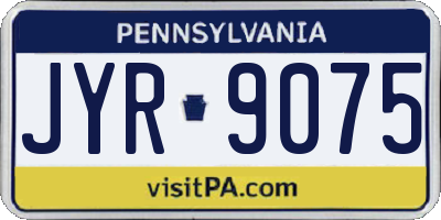 PA license plate JYR9075