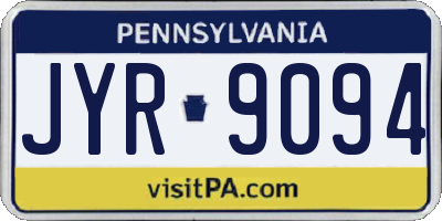 PA license plate JYR9094