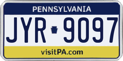PA license plate JYR9097