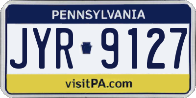 PA license plate JYR9127