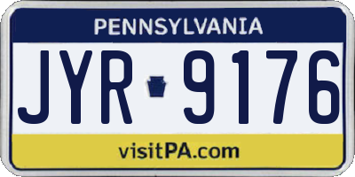 PA license plate JYR9176