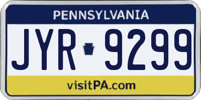 PA license plate JYR9299