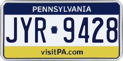 PA license plate JYR9428