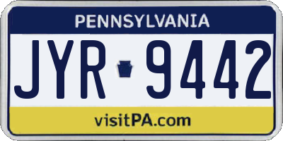 PA license plate JYR9442