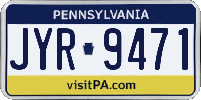 PA license plate JYR9471