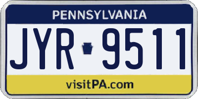 PA license plate JYR9511