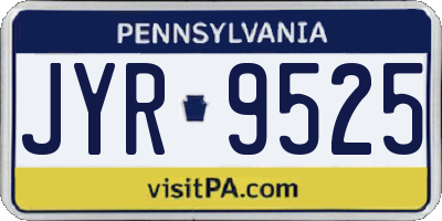 PA license plate JYR9525