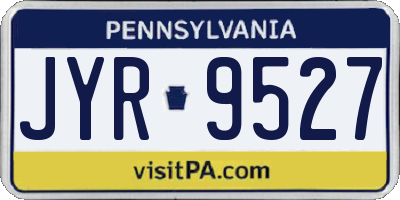 PA license plate JYR9527