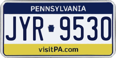 PA license plate JYR9530