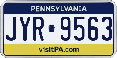 PA license plate JYR9563