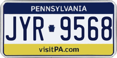 PA license plate JYR9568