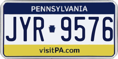 PA license plate JYR9576