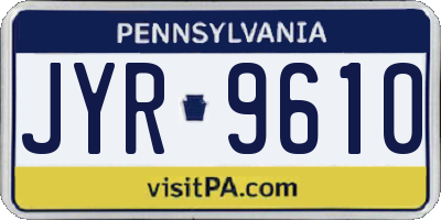 PA license plate JYR9610