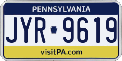 PA license plate JYR9619