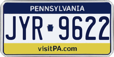PA license plate JYR9622