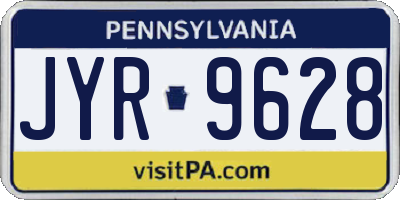 PA license plate JYR9628