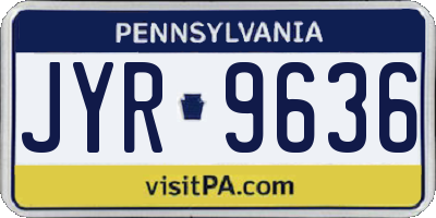 PA license plate JYR9636