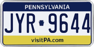 PA license plate JYR9644