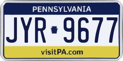 PA license plate JYR9677